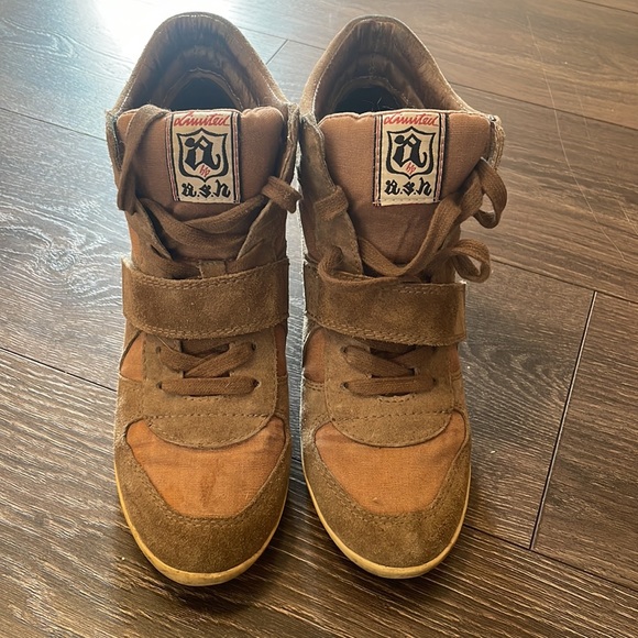 Ash Italia Bowie kicks Wedge Sneaker in Stone size 38 - Picture 2 of 5